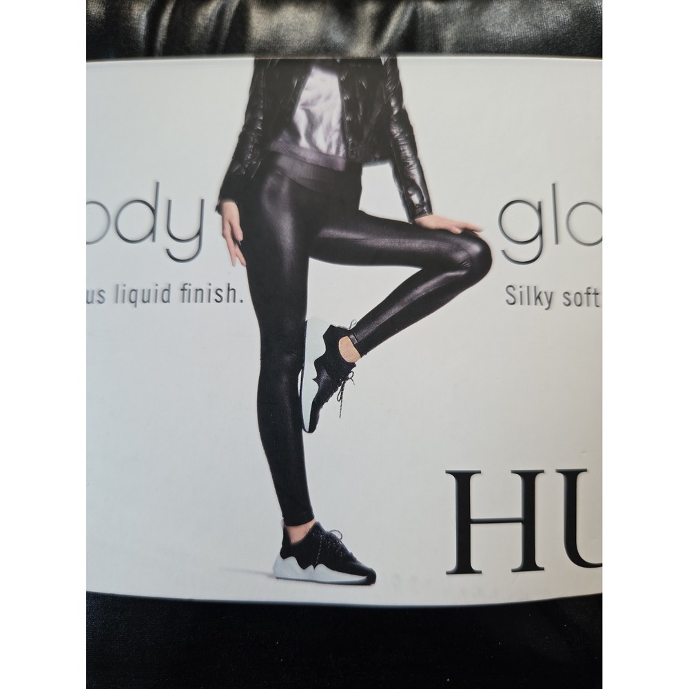 HUE Black Body Gloss Slimming Leggings New Size XL - Picture 2 of 5